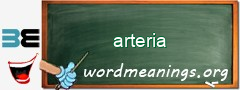 WordMeaning blackboard for arteria